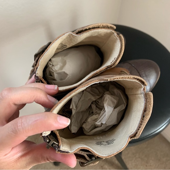 New Free Bird Malry High Heel Leather Ankle Boots - Picture 5 of 6